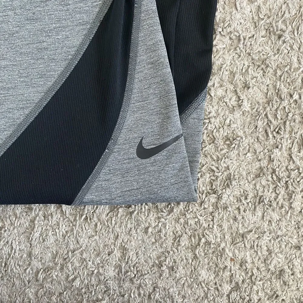 Nike Pro Girls Medium Leggings Gray And Black Large L